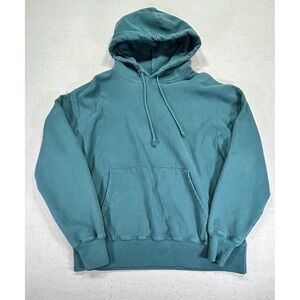 Vintage Champion Men's Medium Reverse Weave Hoodie‎ Heavy Weight HTF TEAL GREEN